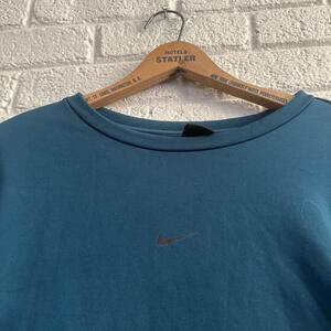 Nike Dri-Fit Swoosh Women’s‎ Blue Hooded Sweatshirt Activewear XL